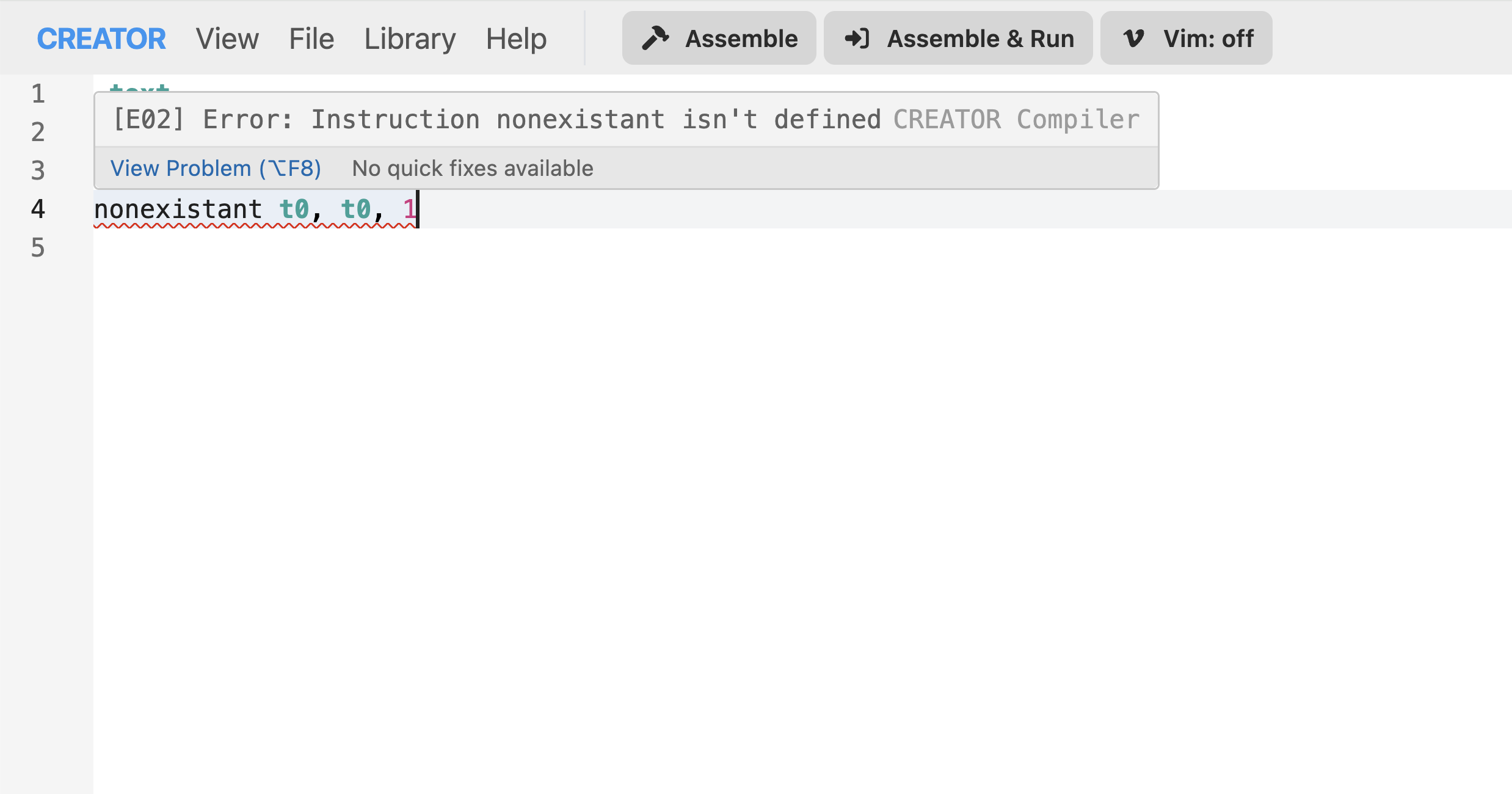Editor Error Indicators