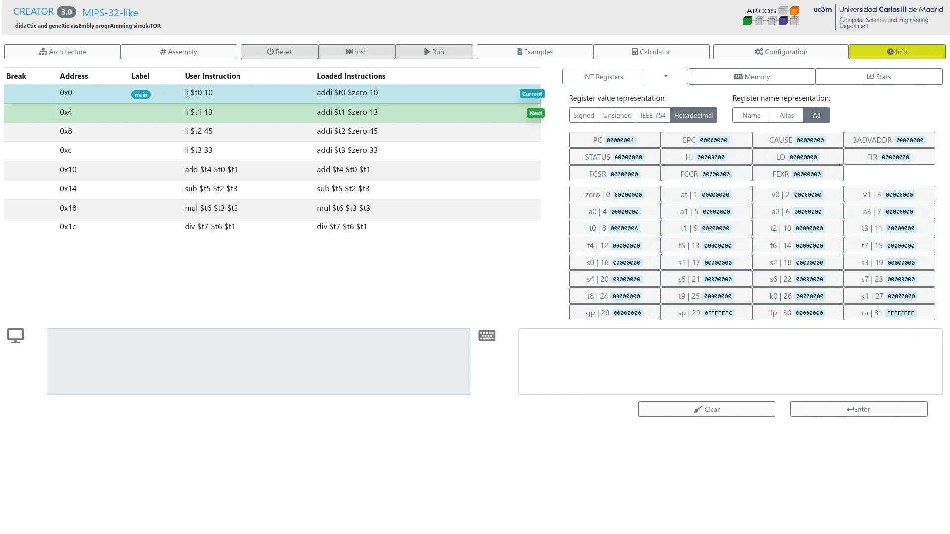 CREATOR - Assembly Programming Simulator