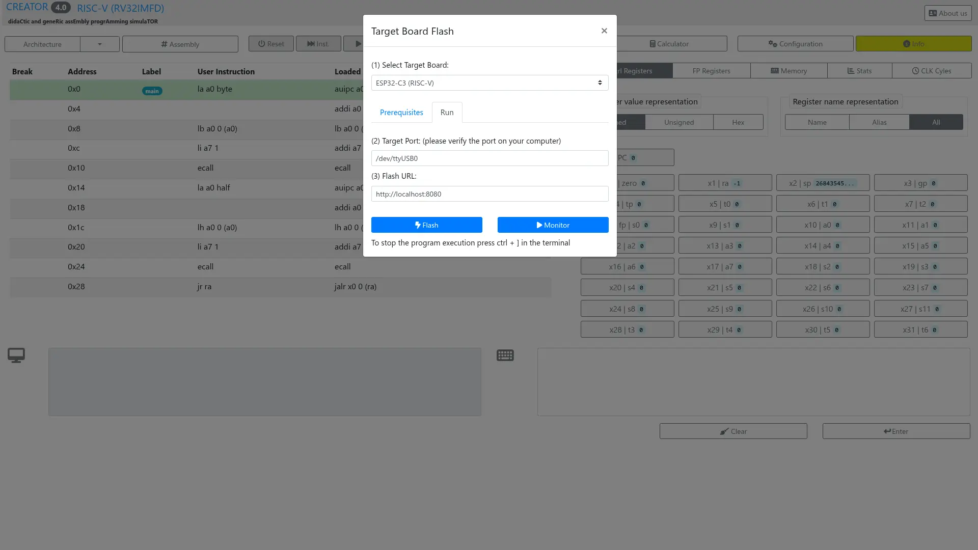 CREATOR - Assembly Programming Simulator