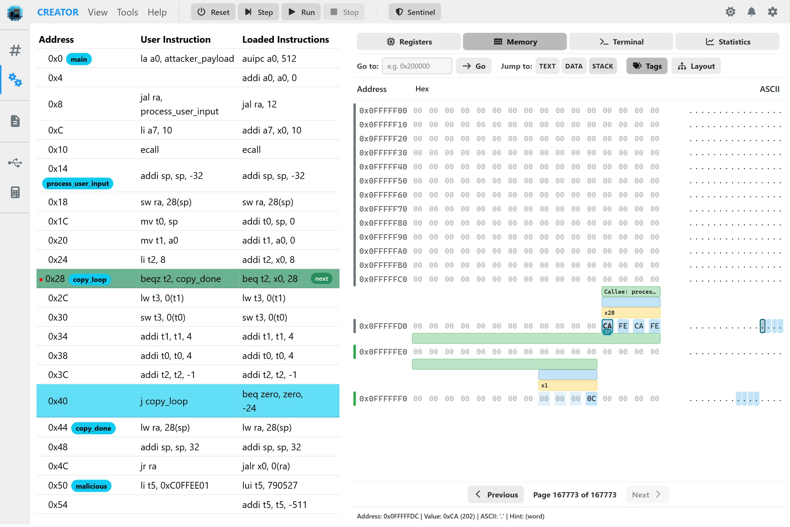 CREATOR - Assembly Programming Simulator